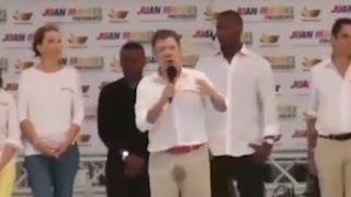 Colombian President wets his pants mid speech