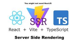 Vite React Server Side Render Setup