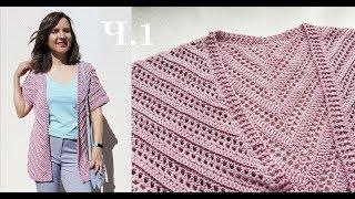 Crochet kimono cardigan Diagonal crochet pattern - I