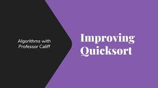 Improving Quicksort with Median of 3 and Cutoffs