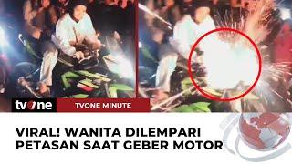 Wanita Geber Motor di Tengah Jalan Dilempari Petasan, Netizen: Terima Kasih | tvOne Minute
