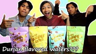 Do DURIAN Snacks Taste Good? | Deka Mini Wafer Bites Snack Taste Test and Review