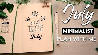 Minimalist Plan With Me | July 2024 Bullet Journal Setup with Phomemo Mini Printer