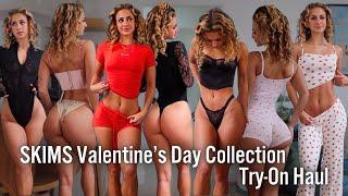 Skims Valentine's Day Collection Try-On Haul | lingerie, bodysuits, sets, pajamas, and more!