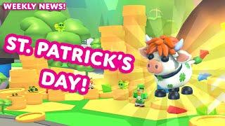  NEW CLOVER COW PET!  St Patrick's Day! Adopt Me Weekly News!