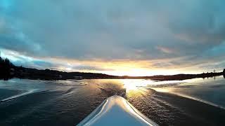 Sunset on the Willapa - indoor rowing scenery