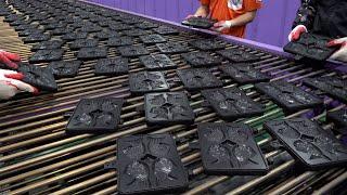 Mass Production Process of Taiyaki Pan by Aluminum Casting. Kitchenware Factory in Korea.