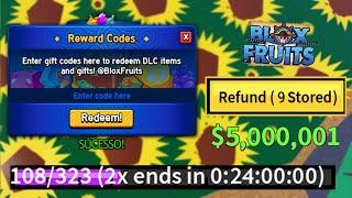 NOVO CÓDIGO +32 CÓDIGOS DE 2X XP BELI E RESET NO BLOX FRUITS 2024 - blox fruit codes