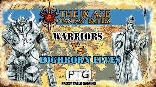 #345 Warriors of the Dark Gods vs. Highborn Elves | Battle Report | The 9th Age (T9A)