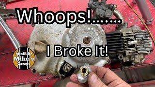 Honda CT70 K1 - video #2,  disassembly…..and broken parts.