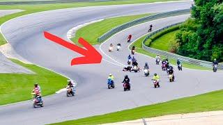 HUNDREDS of Honda Groms on a Racetrack! (Complete Chaos)