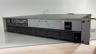 Vintage Crown Micro-Tech 600 Power Amplifier Rackmountable