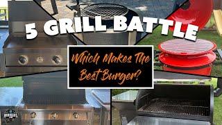 Which Type Of Grill Cooks The Best Burger? | 5 Way Burger Battle With Blind Taste Test