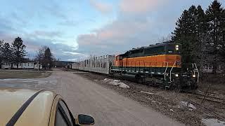 Are Those MEGA LOG HAULERS On This Train? Oh Man!! #trains #trainhorn #trainvideo #megaloghaulers