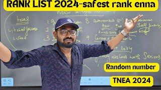 Rank list 2024-Safest Rank enna??| what next?? TNEA 2024