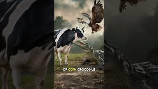 The Cow, the Eagle and the Crocodile...#aianimalblends #animals #viralvideo #shorts