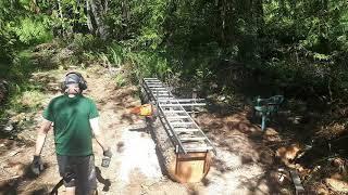 Milling Douglas Fir with a chainsaw