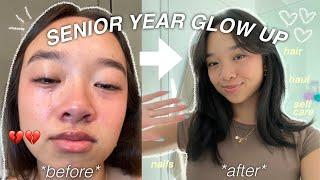 SENIOR YEAR GLOW UP | haul, nails, hair, & self care!!