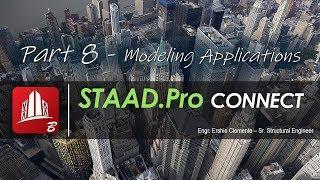 STAAD Pro CONNECT Part 8 of 38:  Modeling Applications