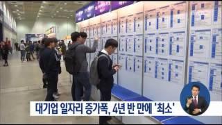 [16/12/25 정오뉴스] 대기업 일자리 증가폭, 4년 반 만에 '최소'