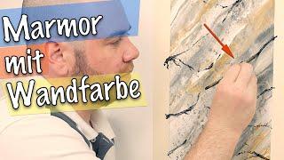 Marmor-Optik mit 2€ Wandfarbe selber machen | Spachteltechnik/Wandgestaltung