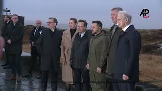 Ukrainian President Volodymyr Zelenskyy and Nordic prime ministers take family photo