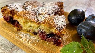 Original Plum Torte - quick and easy classical plum cake recipe