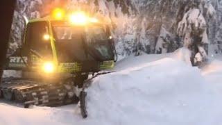 Snow groomers in action in Revelstoke BC   ️