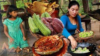 Pork braised with better melon recipe- Grilled fish with chili salt- Cooking duck spicy for dinner