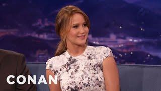 Jennifer Lawrence's Abercrombie & Fitch Modeling Career Was Short-Lived | CONAN on TBS