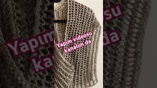 Salaş iki şiş kolay bluz & şal yapımı #knitting #crochet #örgü #şişörgüsü #şiş