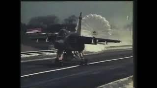 The SEPECAT Jaguar testing landing on highway