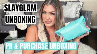 SLAYGLAM BOX UNBOXING AND SWATCHES  PURCHASE AND PR PRODUCTS UNBOXING | HOTMESS MOMMA MD