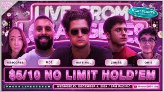 Moe TV, Zombs, KB Scores, Nate Hill & Fast Eddie Play $5/10 No Limit Hold'em