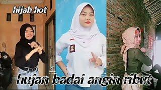 hujan badai angin ribut//tiktok hijab hot viral