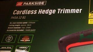 Parkside  cordless hedge trimmer ( phsa 12 b1)