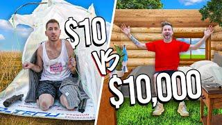 $10 vs $10,000 OVERNIGHT SURVIVAL CHALLENGE