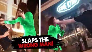 Karen SLAP Man Then Gets A THUNDER SLAP!