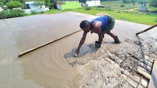 Construction Technology of Roof_Reinforced Slab Concrete on Building|Rcc Concrete with Cement mixer