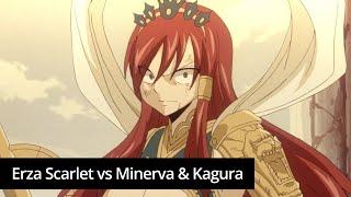 Erza vs Kagura and Minerva