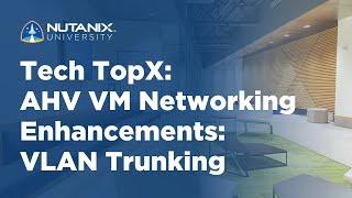 Tech TopX: AHV VM Networking Enhancements: VLAN Trunking