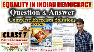 Class 7 Political Science Chapter 1 Equality In Indian Democracy Question Answer | Social Science