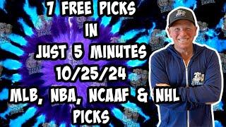 MLB, NBA, NCAAF NHL Best Bets for Today Picks & Predictions Friday 10/25/24 | 7 Picks in 5 Minutes