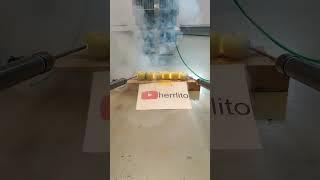 High Voltage VS Apples - Electrical Arc 28KV 1A #shorts #highvoltage #destruction