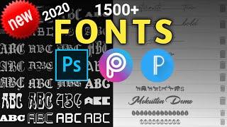 How to install Custom Fonts in Pixellab,PicArt, Photoshop,coreldraw | 1500 fonts pack free download