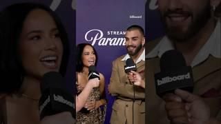 Becky G & Manuel Turizo Want Gloria Estefan & J.Lo to Party In Vegas With Them | AMAs 2025 #Shorts