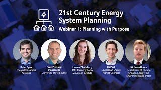 21st Century Energy System Planning - Webinar 1: Planning with purpose