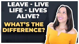 Difference between Live, Leave, Life, Lives and Alive in English - Vocabulary