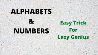 Easy Tricks to Remember Alphabets & Numbers. Position Number of Alphabet Trick.2022.