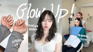 GLOWUP VLOG | Korean hairstyle, Douyin nails, Personal color